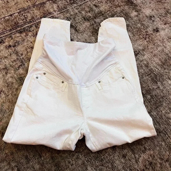 GAP Denim - GAP Maternity Full Panel White Skinny Jeans Size 8 Short